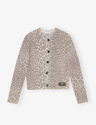 Cardigan Ganni leopardo